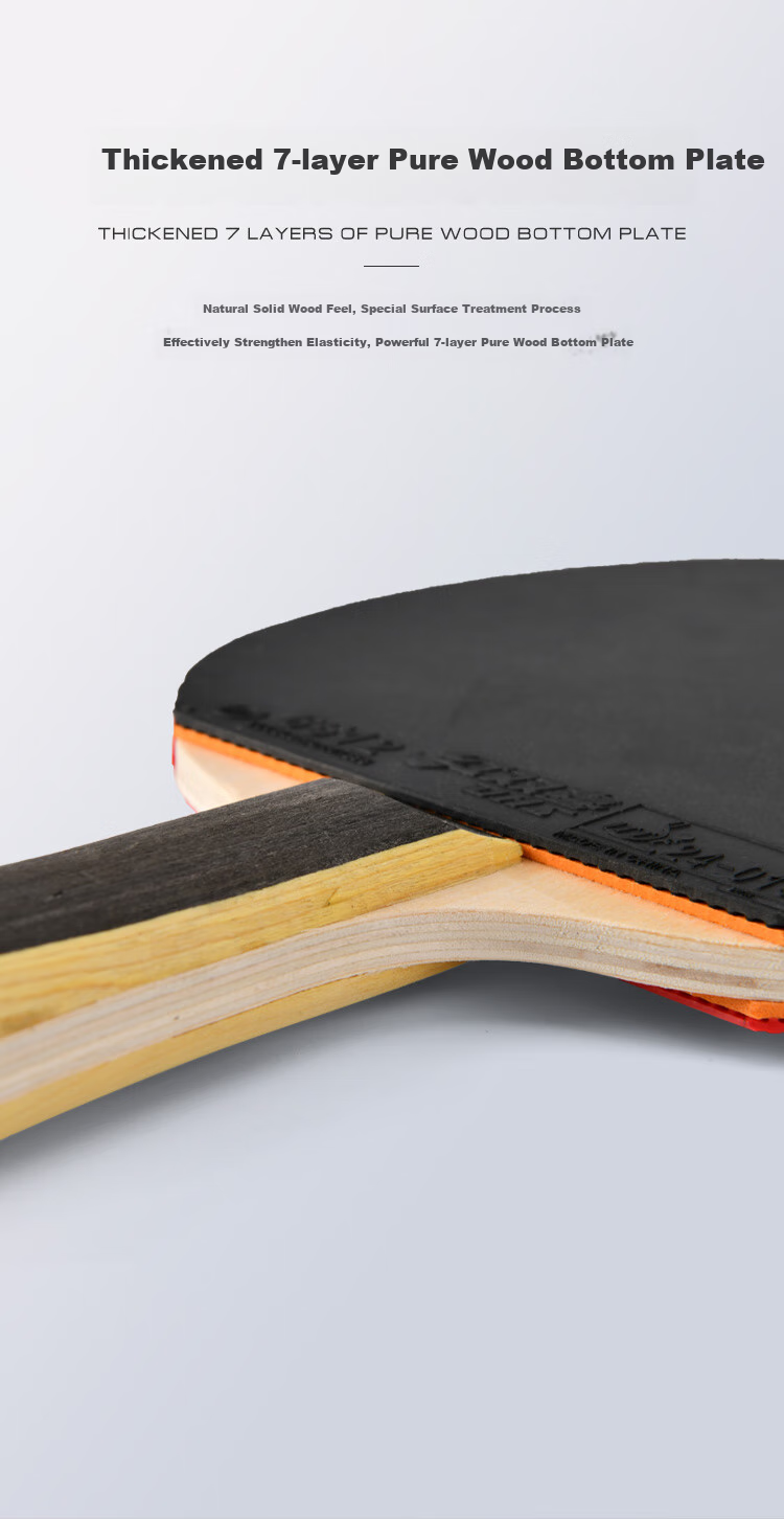 DHS Table Tennis Paddle, Professional 3-Star (Penhold Grip), Two Paddles Per Set, Double-Sided Reverse Rubber, Includes Racket Case, H3002 4