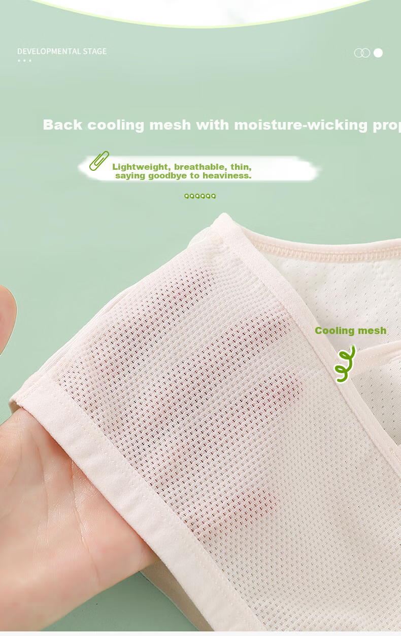 Ailier & ouluola, 2 Pieces Girls' Underwear, for Ages 9-12, Puberty, Elementary School Students, First Stage, Older Girls, Small Vest Bra, White And Pink, XL 3