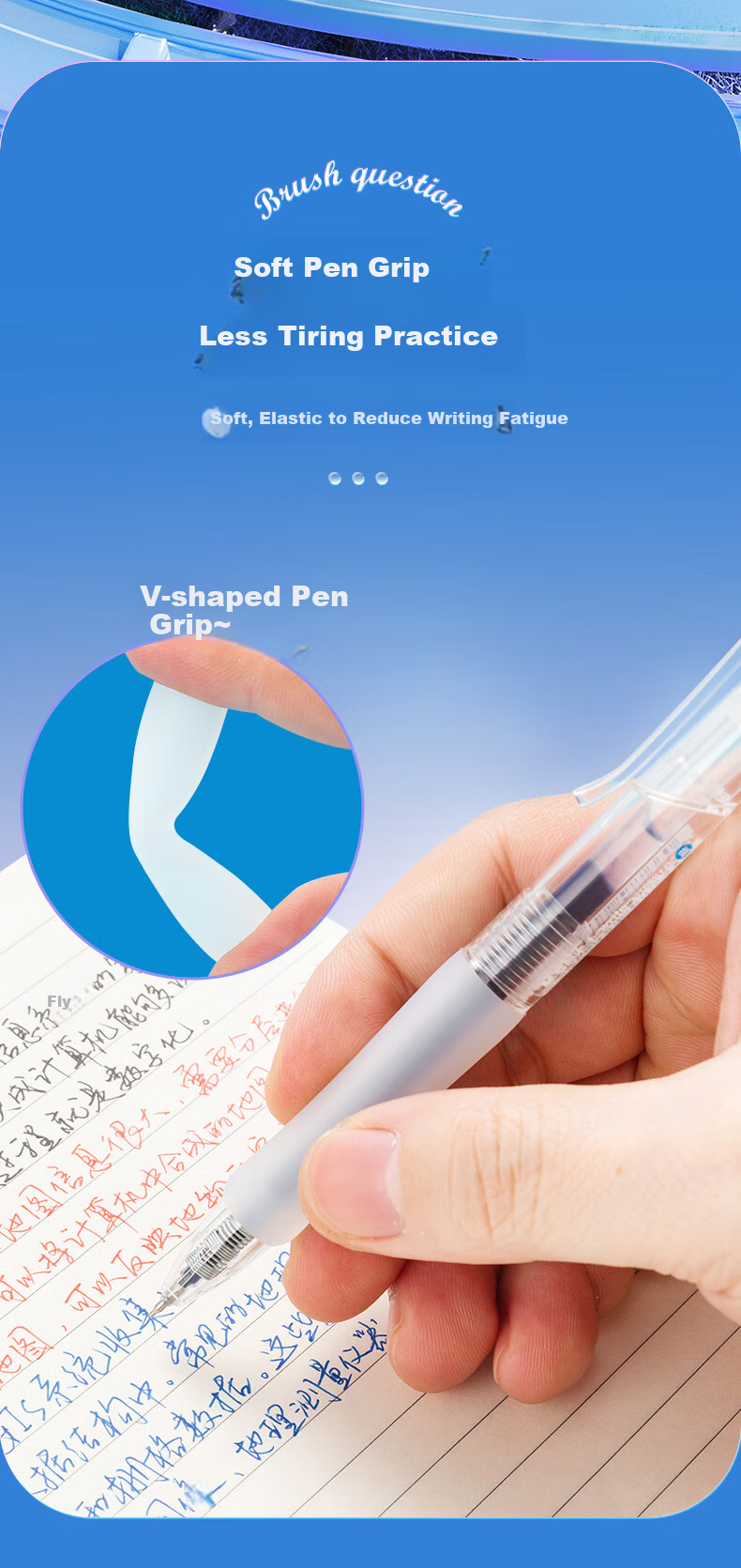 M&G Stationery [National Day Gift] Retractable Quick-Drying Gel Pen, I-Write Exam Pen, Student 0.5mm Red Pen, Signature Pen with ST Tip, Red, 5 Pens/Box, 89715C 2
