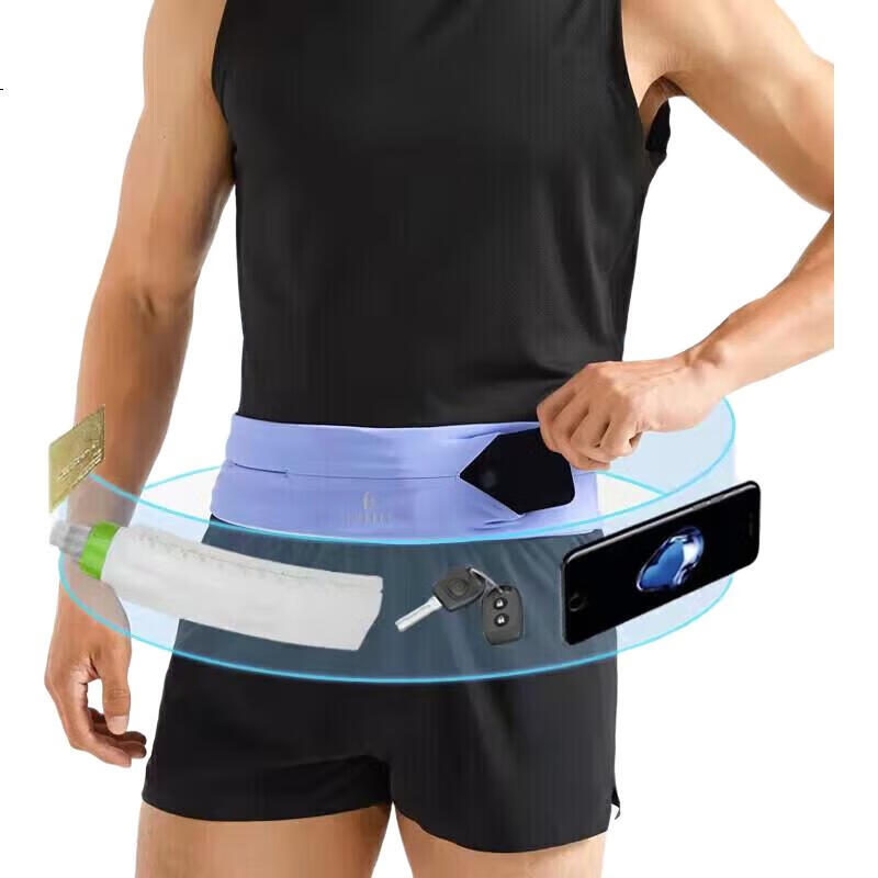 Беговой парашют Flipbelt [Classic Waist Pack] для марафона, невидимый карман для телефона, снаряжение для активного отдыха, далеко-далеко фиолетовый, XL