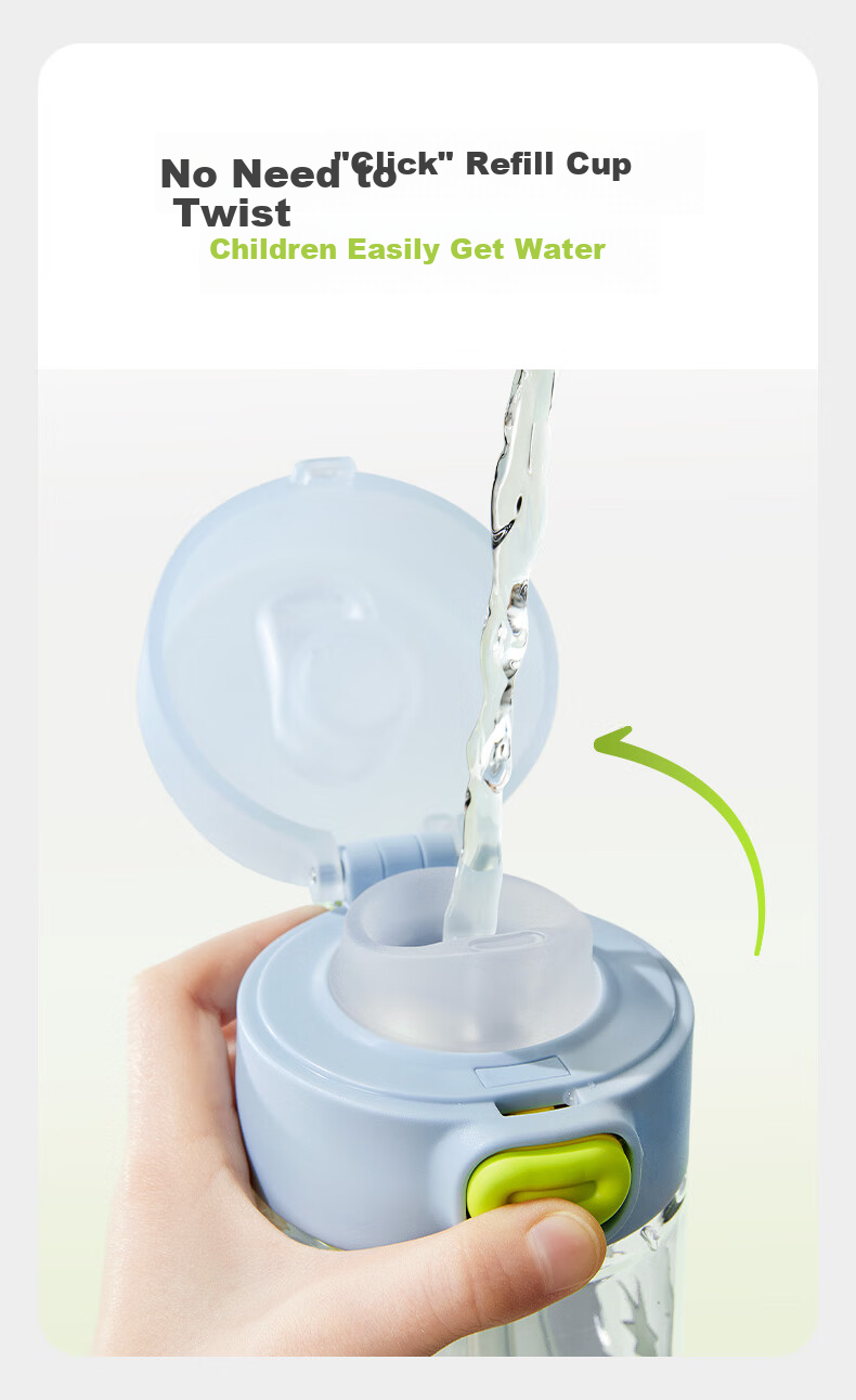 Babycare Children's Water Bottle, Summer Straw Cup, Training Cup, Portable Outdoor Sports Direct Drinking Cup for Kindergarten And School Use 7