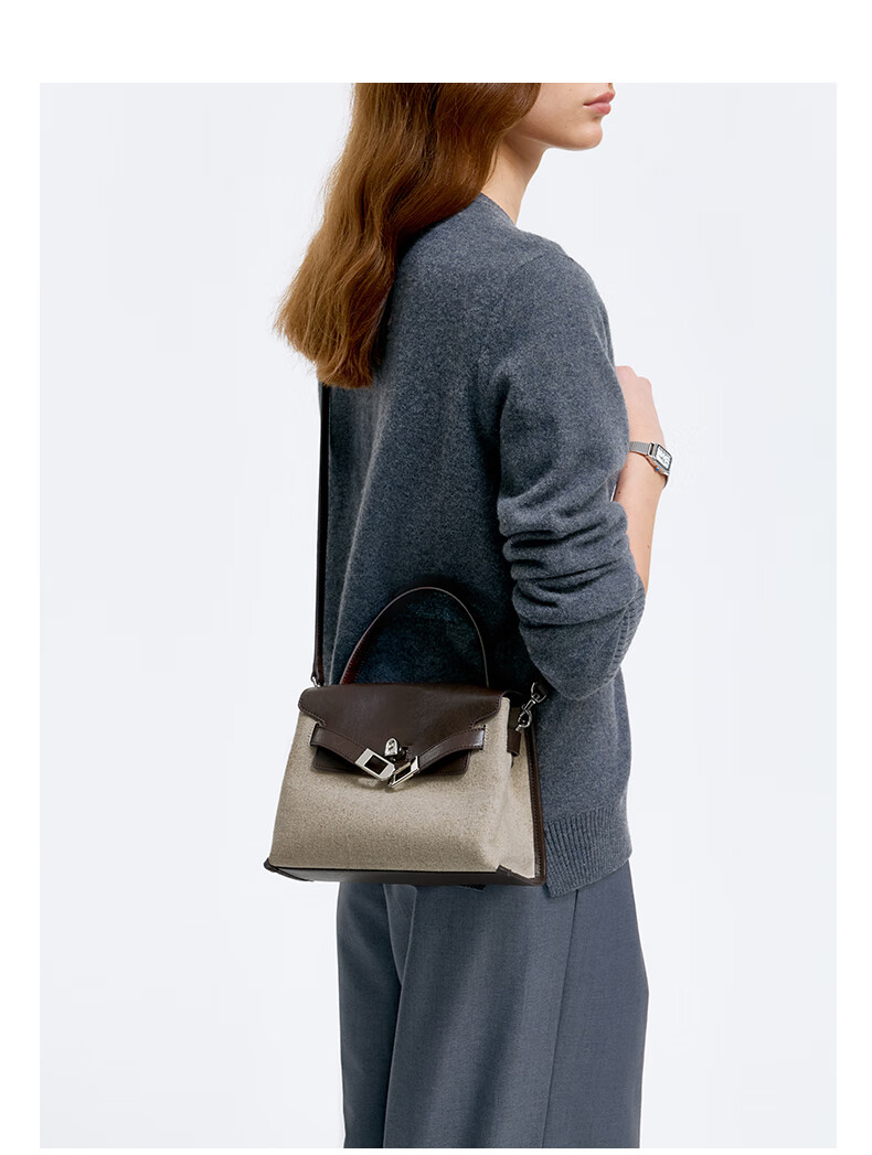 Lafestin Lafestin Hug Handbag Women's 2025 New Small Crossbody Kelly Bag Chestnut Brown 7