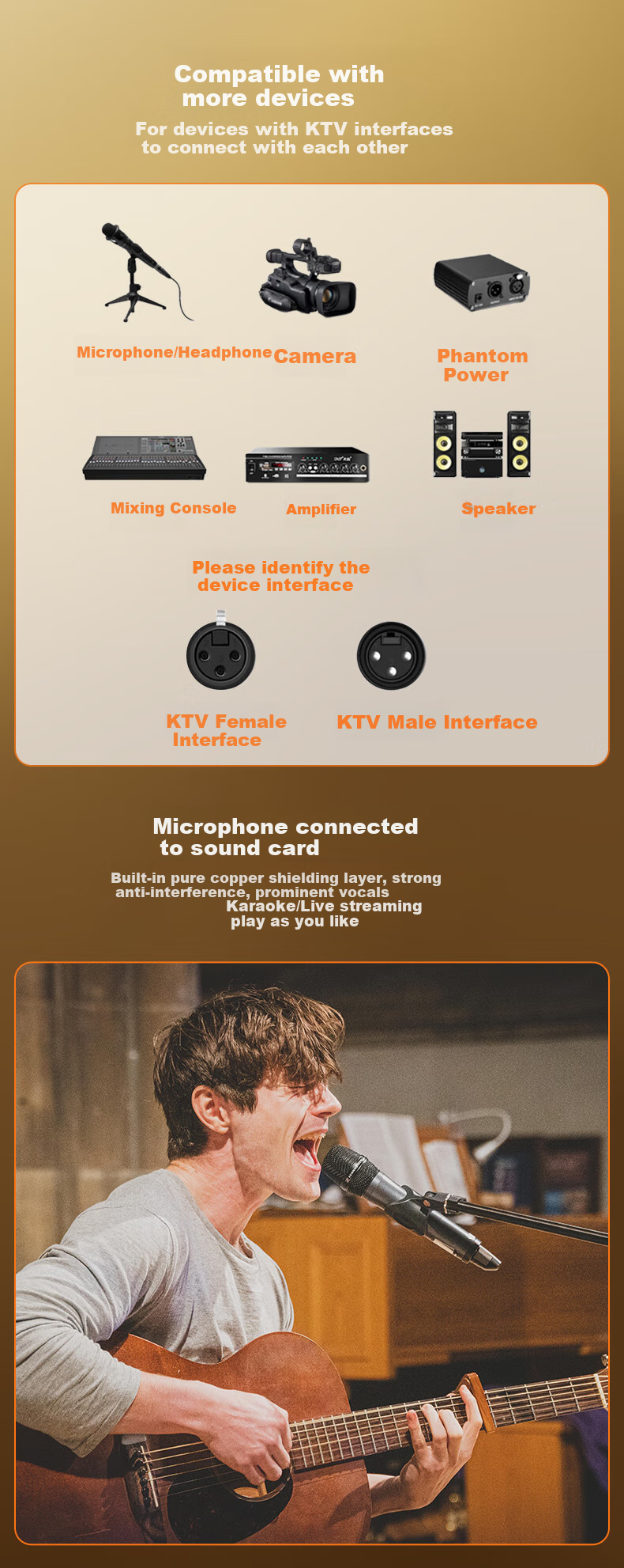 BIAZE Karaoke Microphone Cable with Male to Female Connector, Karaoke Live Streaming Microphone Headset Cable for Mixer, Speaker, Amplifier, Camera, Balanced XLR Cable 10 Meters 8