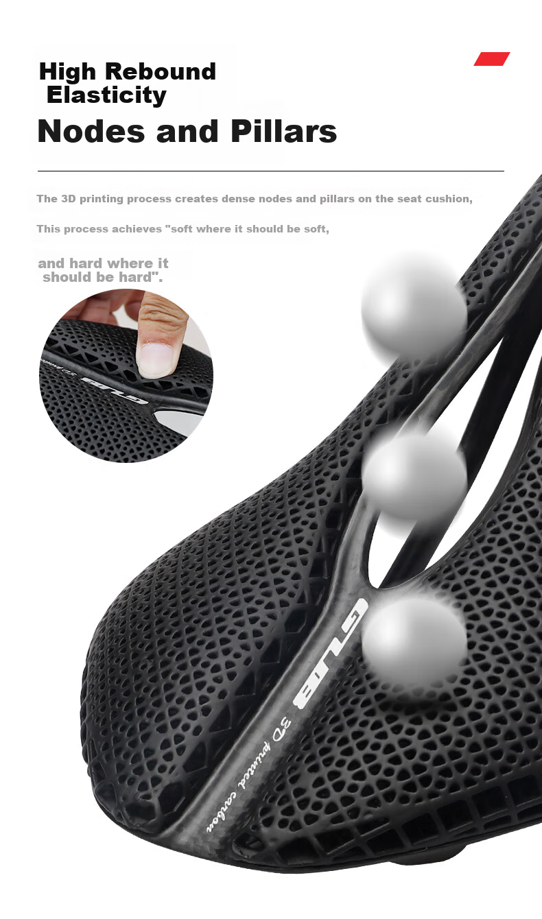 GUB 3D Printed Cushion, Carbon Fiber, for Racing Road And Mountain Bikes, Bicycle Seat, Cycling Equipment, 1176 11