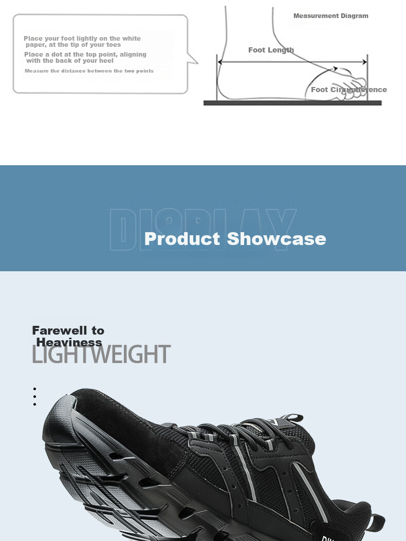 Dinggu Safety Shoes for Men, Steel Toe Anti-Smashing And Puncture-Resistant Work Boots, Lightweight All-Season Construction Site Footwear 1109HEIW38 5
