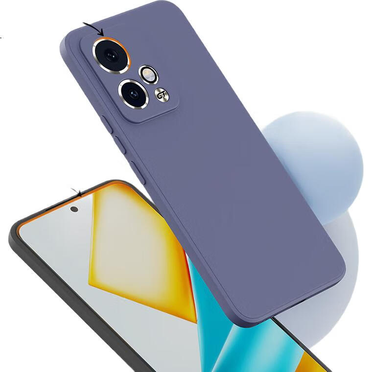 Чехол BIAZE для Honor 90 GT, противоударный, ультратонкий, с flocked lining, черный