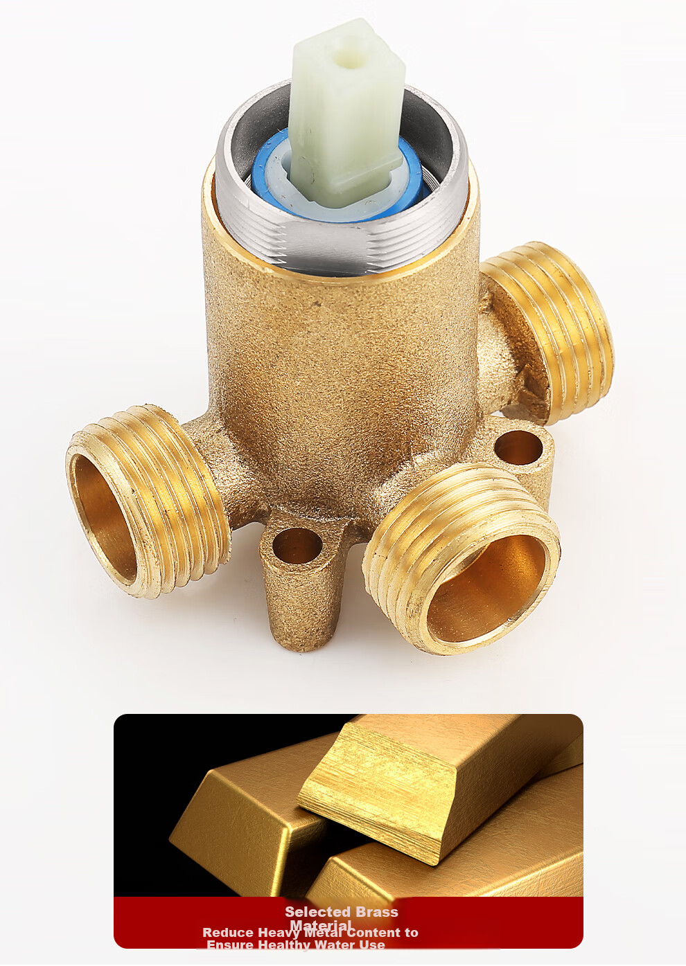 CVBAB Surface-Mounted Shower Mixing Valve Faucet, Water Heater Mixing Valve, Bathroom Cold And Hot Water Mixer CV1152 6