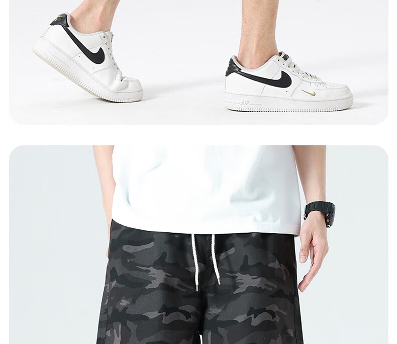 LangSha Men's Summer Breathable Lightweight Loose Casual Outdoor Quick-Dry Running Fitness Ice Silk Shorts 26