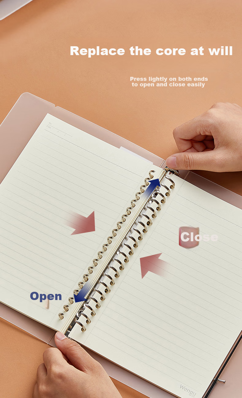 Wengu A5 Refill Loose-Leaf Pages for Record Book, Grid Loose-Leaf Diary, Universal Square Refill, 20 Holes, 50 Sheets A550-2 12