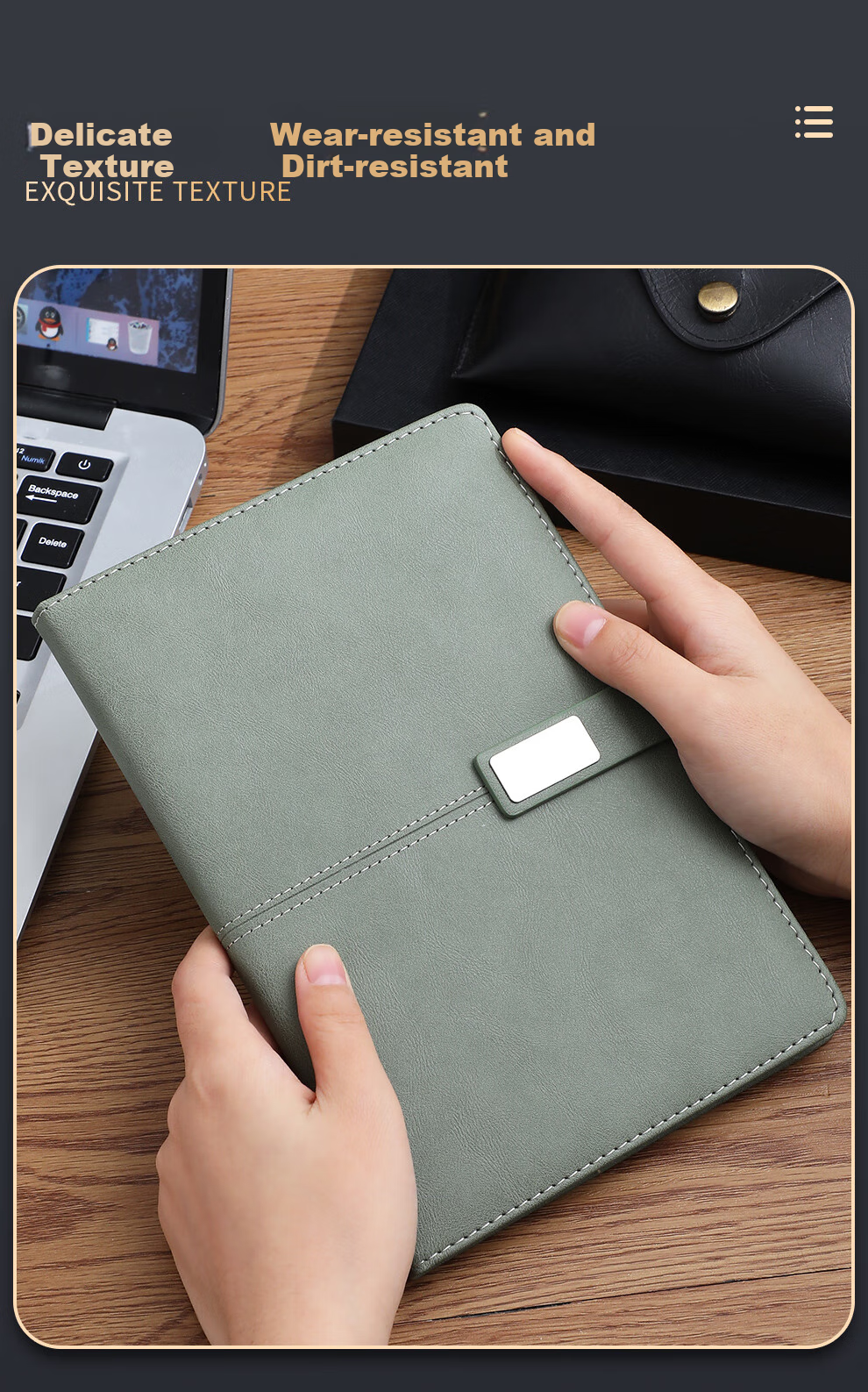 Jiaranheng Notebook Gift Box Set, Business A5 High-Quality Journal, Premium Gift for Corporate Awards, Teachers, Clients, Customizable Souvenir, Black 3