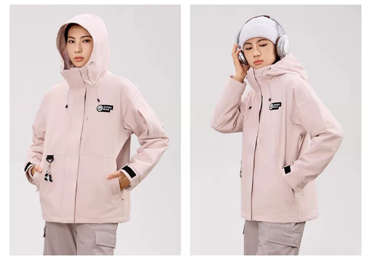 CAMEL Outdoor Waterproof, Windproof And Breathable Jacket for Men And Women, Three-In Fleece-Lined Warm Mountaineering Coat 35