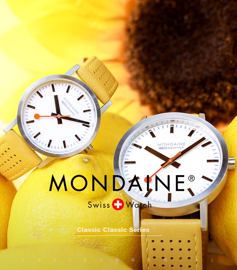 Mondaine Swiss Imported Genuine Quartz Couple Watch, Qixi Valentine's Day Gift, A660.30360.16SBE 1