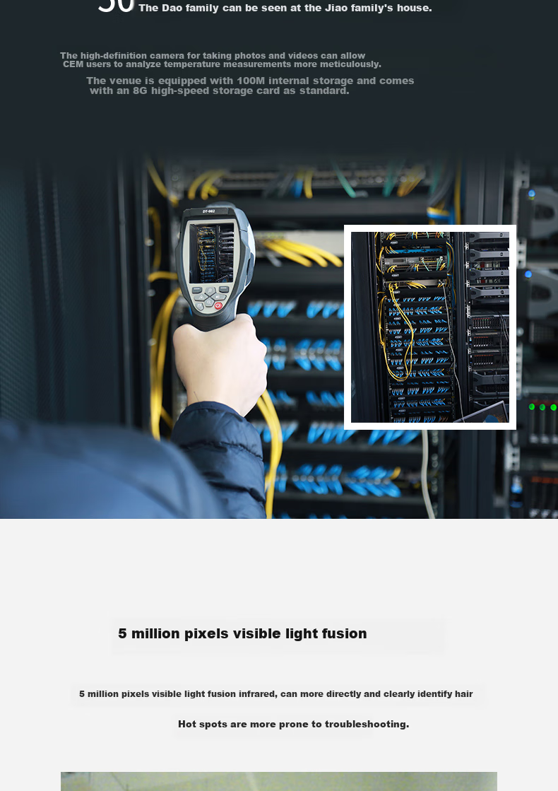 CEM T-165P Infrared Thermal Imager Pocket Thermal Camera Industrial Temperature Measurement Floor Heating Leak Detector Mainboard Inspection Instrument 5