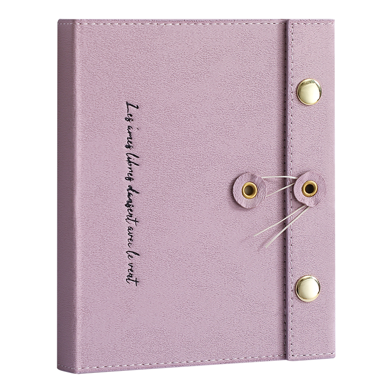 Zuolanzhe A7 Creative Tearable Mini Notebook Thickened Portable Travel Memo Pad High-Value Simple INS Style Diary Purple