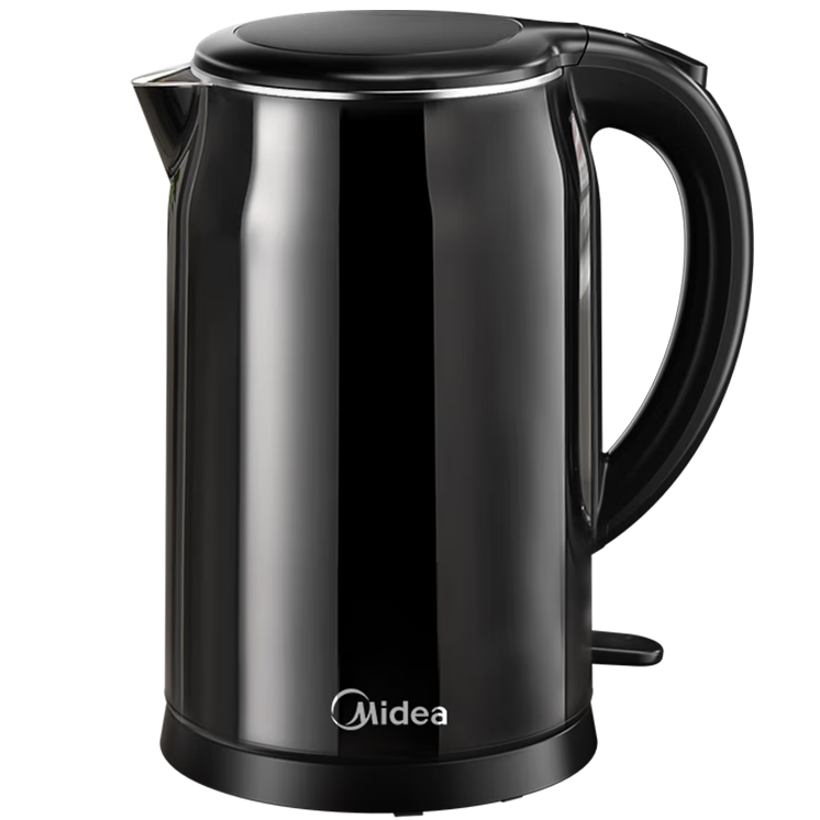 Midea Electric Kettle, 1.7L Capacity, Non-Coated, 304 Stainless Steel, Double-Layer Anti-Scalding, Seamless Inner Pot, Fast Heating, MK-SH17M301C
