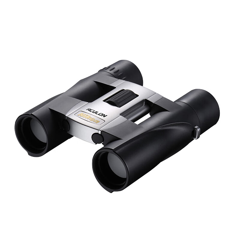 Nikon A30 8X25 Portable Folding HD Binoculars for Theater, Sports, and Travel - Silver