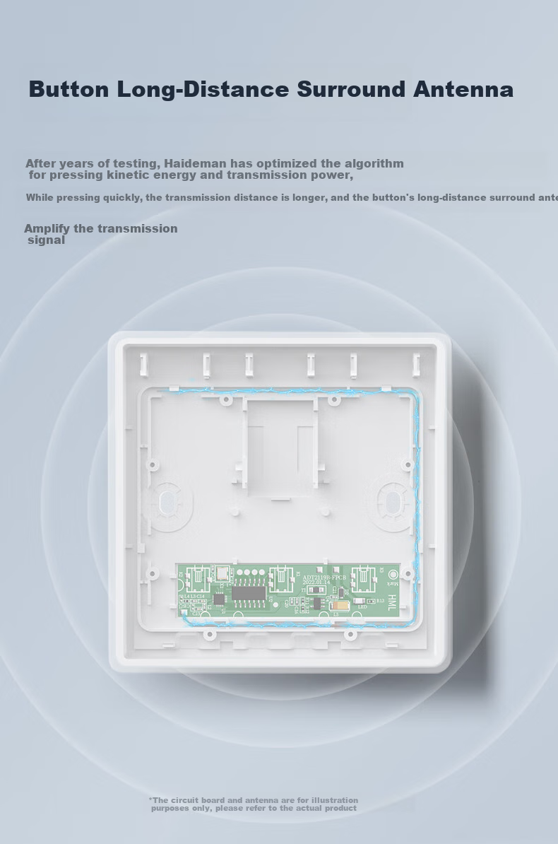Advent Wireless Remote Control Switch, Self-Powered Intelligent Wiring-Free Dual Control Panel, Remote Controller with Parent-Child Function, Freely Adhesive 8