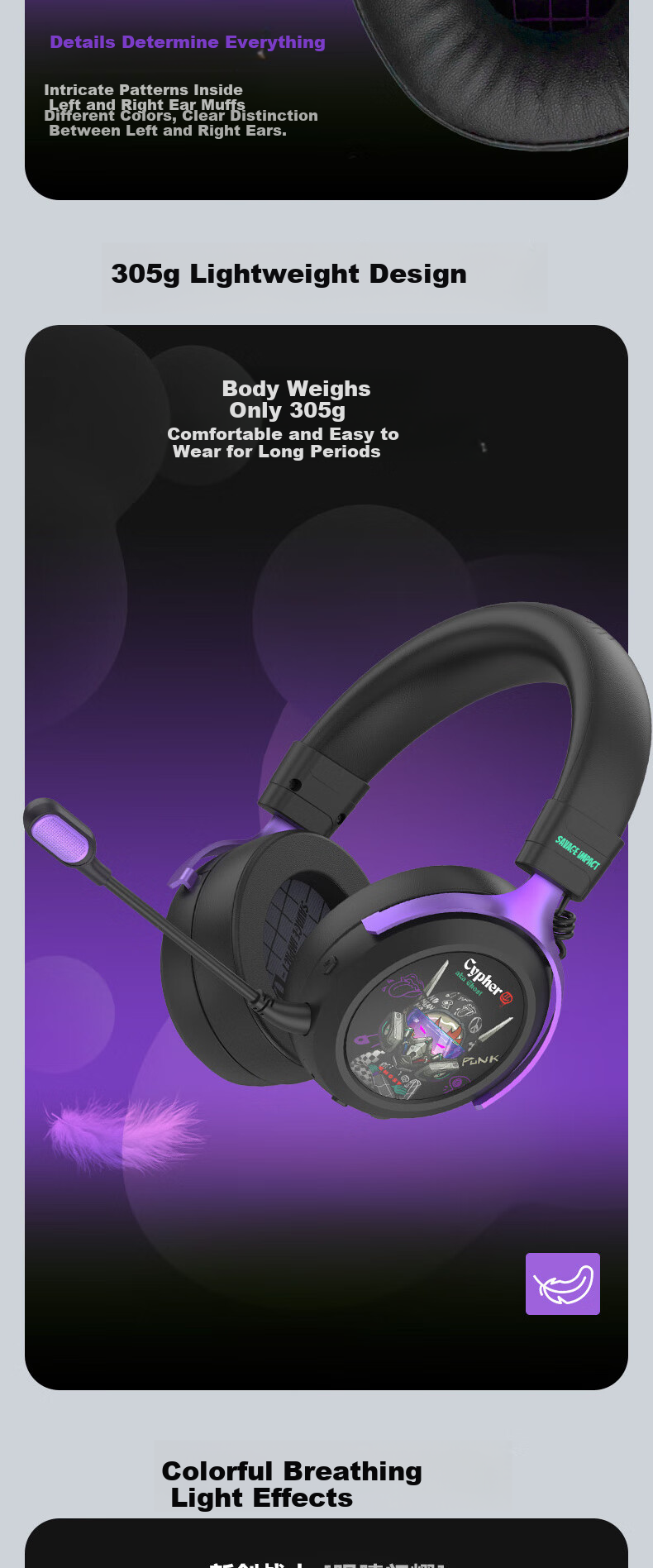 A4TECH Wild Tribe MR595PRO Wireless/Bluetooth/Wired Gaming Headset Over-Ear Blood Hand Phantom PUBG CS Valorant Lightweight Delta Gaming Phantom Hacker 10