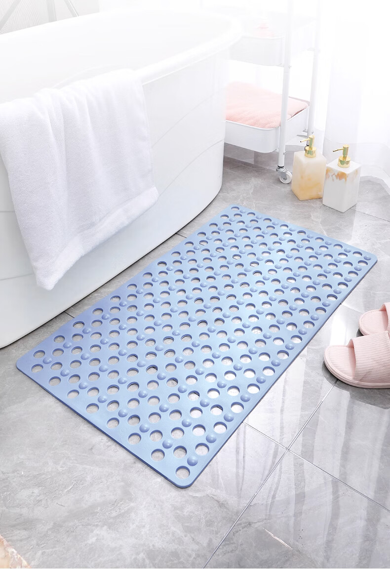 JANMEIJIA Bathroom Non-Slip Bath Mat, Shower Mat, Massage Foot Pad, Anti-Fall Mat, Gray, 60*90cm 1
