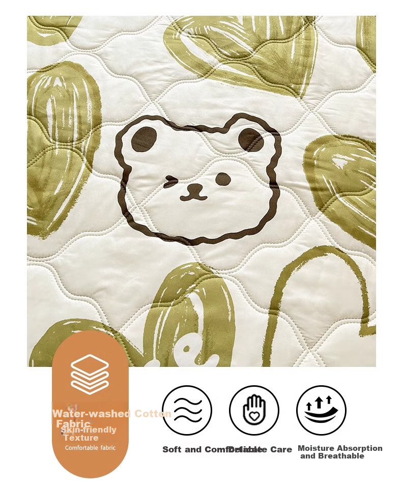 AVIVI Fiber Quilt, Washed Cotton Summer Cool Quilt, Thin Quilt, Air Conditioning Quilt, 2.5 Jin, 200*230cm, [Forest-Themed Little Bear] 4