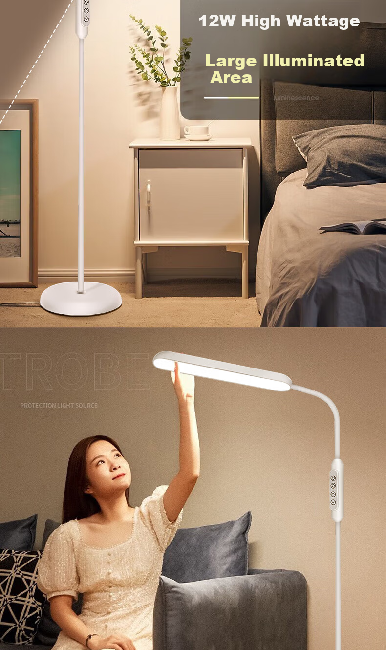 Bolanger Floor Lamp, Eye Protection Light for Study And Reading, Living Room Bedroom Bedside Lamp, Piano Lamp, Standing Desk Lamp for Study Room 2