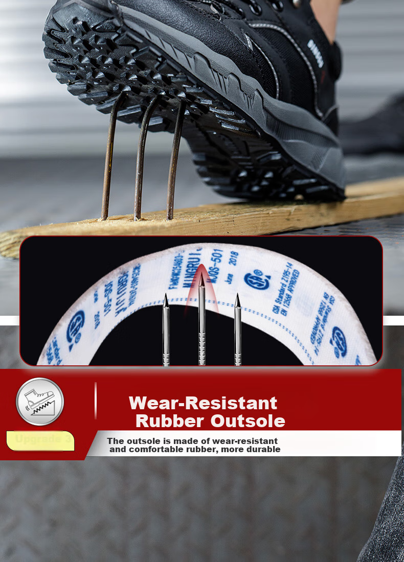 Dinggu Safety Shoes for Men with Steel Toe Cap, Puncture-Resistant, Lightweight, Comfortable, Non-Slip, for Construction Sites And Work, 852hui44 4