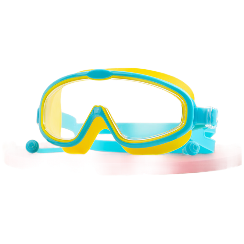 COOKSS Kids Swimming Goggles Boys Girls Waterproof Anti-Fog HD Large Frame Diving Glasses Baby Shampoo Shield Blue