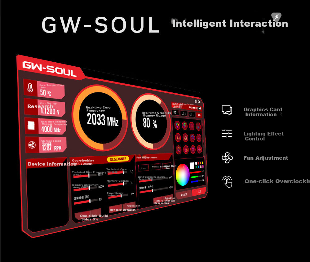 GAINWARD GeForce RTX 5060 Zhui Feng X3 OC 8G Graphics Card, DLSS 4.5, NVIDIA, E-Sports Gaming/Design Editing/AI Local Deployment 10