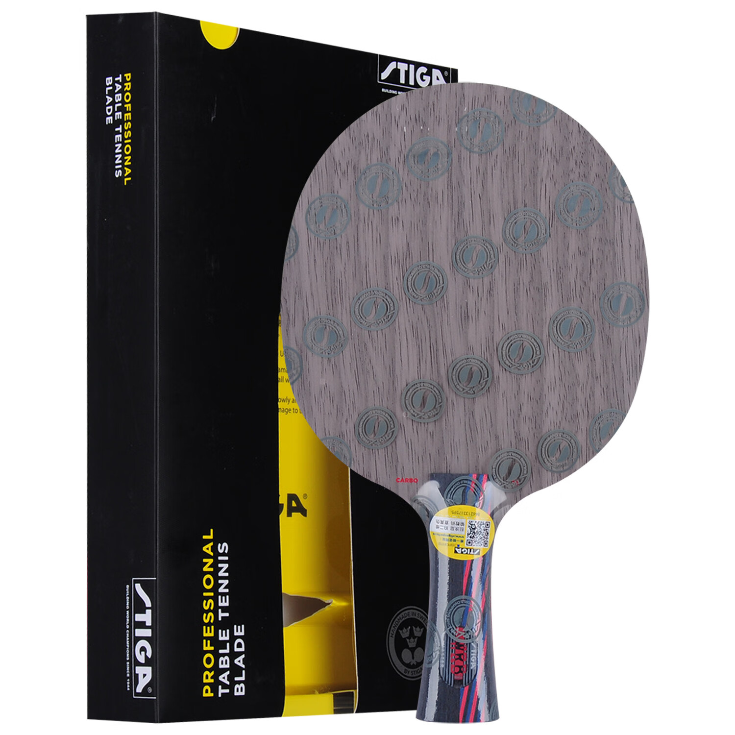 STIGA Red Black Carbon King 7.6 WRB Table Tennis Blade Offensive Shakehand