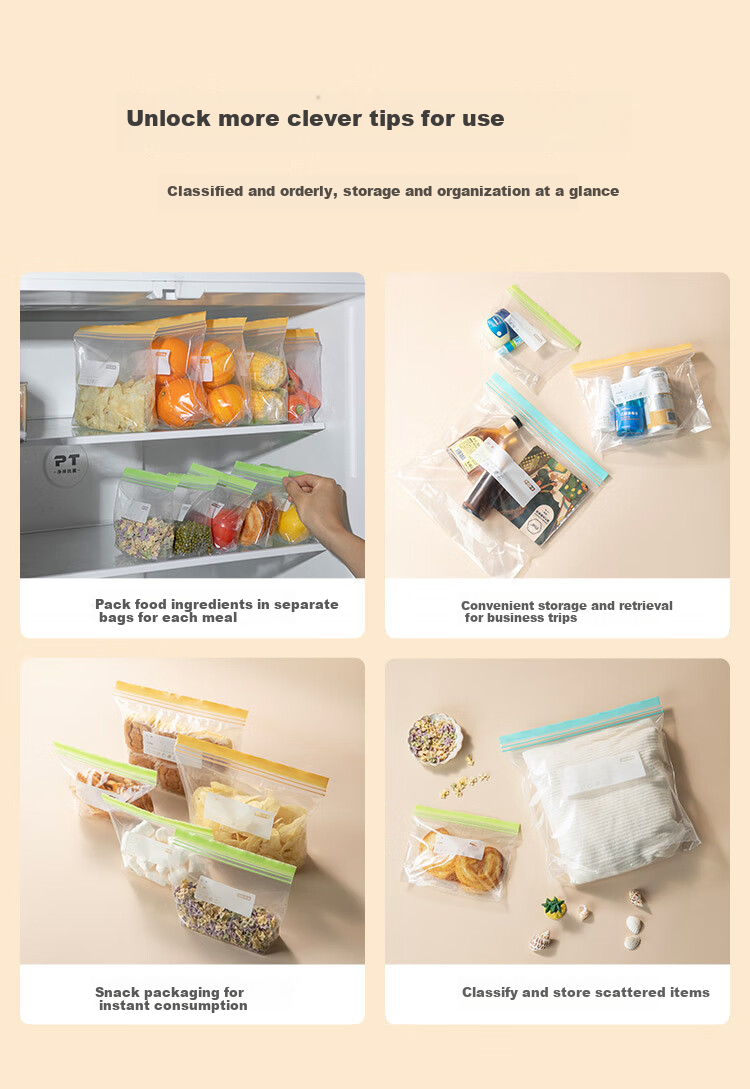 JD Original Multi-Grain Sealed Bags, Food-Grade Storage Bags, Rice Beer Bean Storage Bags 5 Jin [5 Pieces] 8