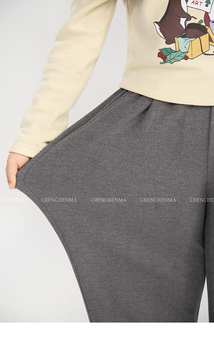 Chenchenma [Super Comfortable] Girls' Spring And Autumn Casual Straight-Leg Pants, Parent-Child Outfit, Children's Loose Floor-Length Trousers 14