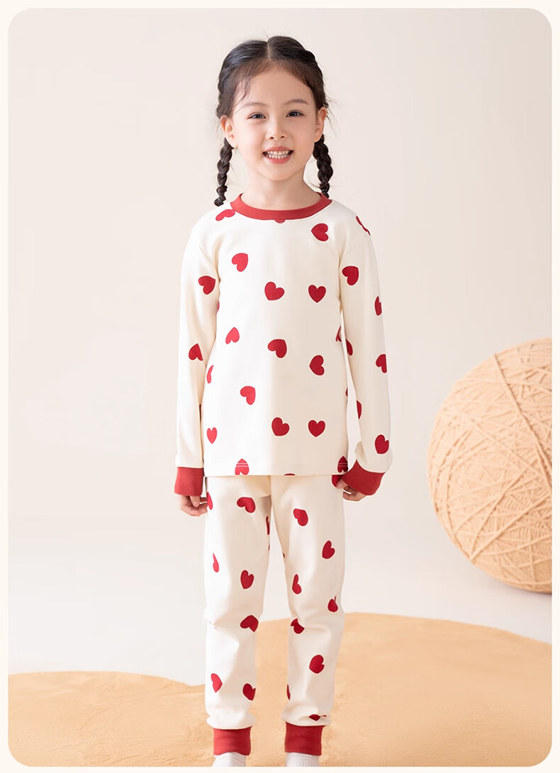 Mianqixiong Children's Cotton Pajamas Spring and Autumn New Thin Cotton Homewear Set for Boys and Girls Baby Autumn Clothes Set - Size 120 16