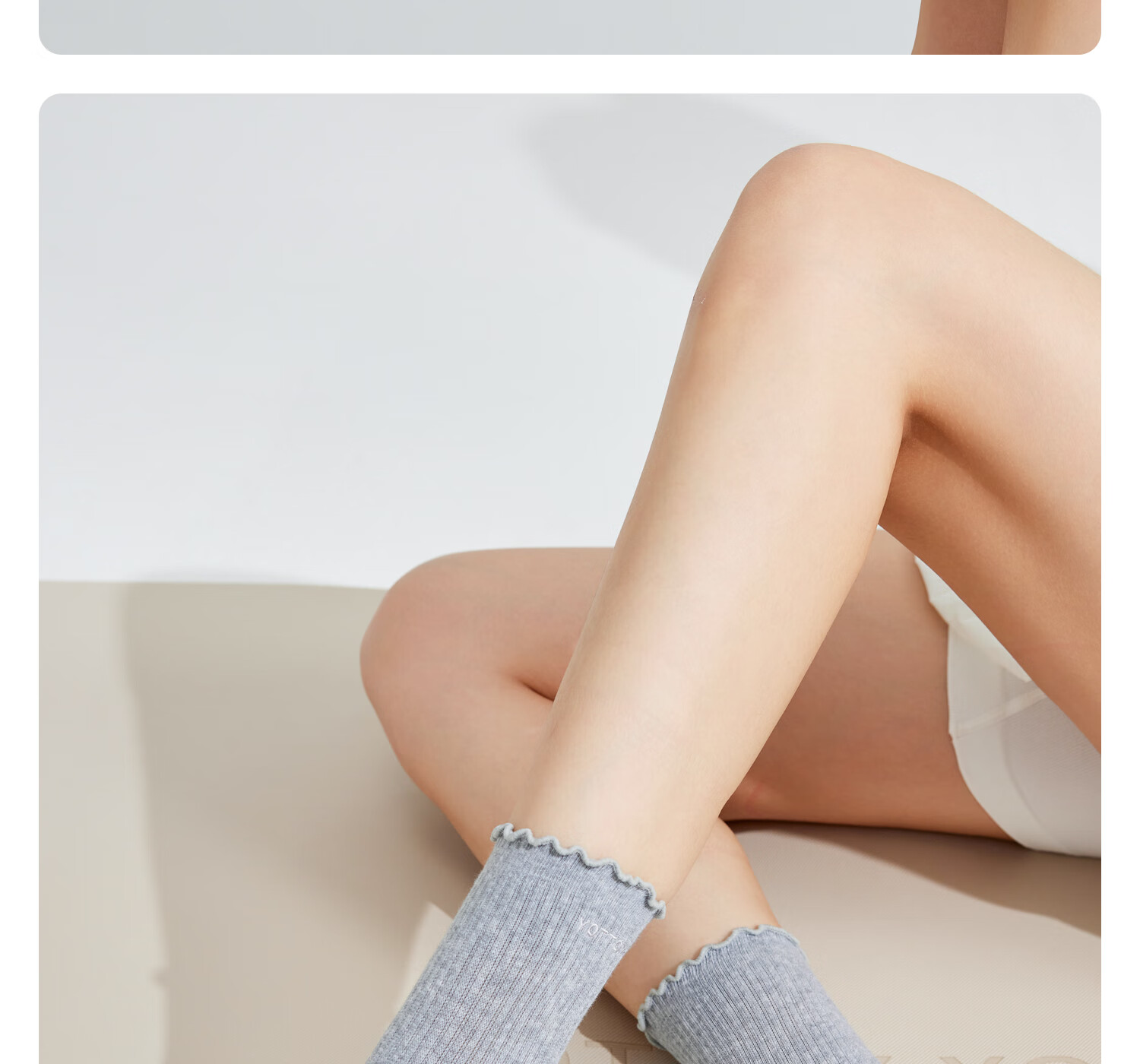 Yottoy Non-Slip Yoga Socks Professional Women's Pilates Knee-High Training Socks Sports Anti-Slip Long Socks Light Cloud Gray 18