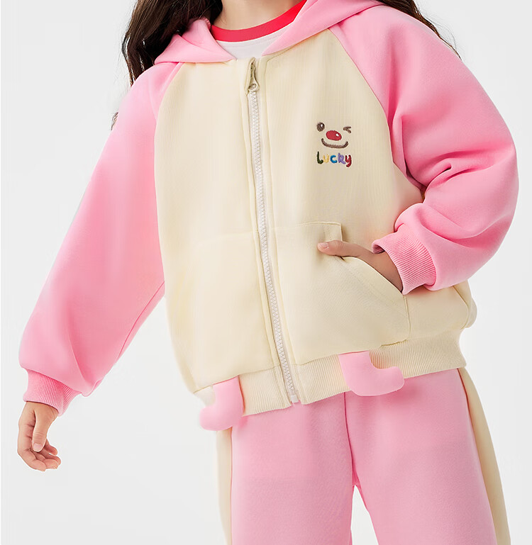 Badibadi Spring Autumn Baby Girls Hooded Cardigan Sports Casual Loose Versatile Cute Monster 130 2