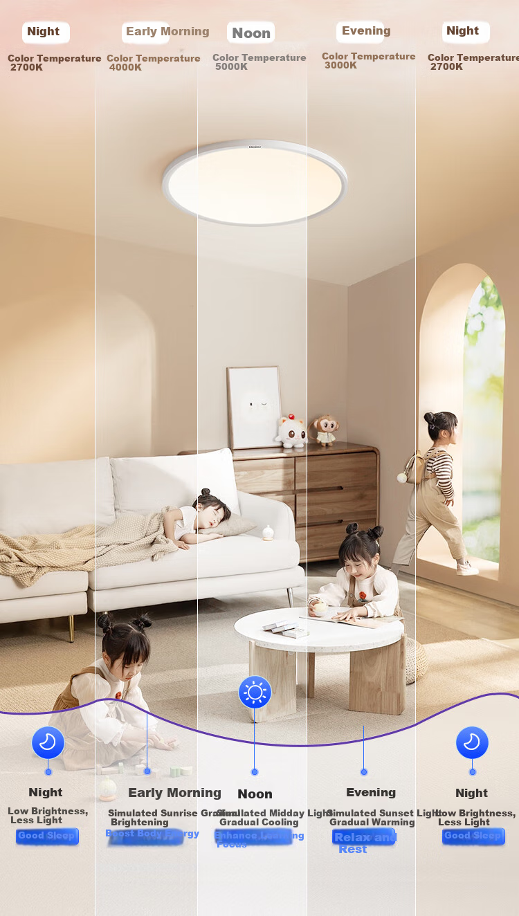 Haier Eye-Protection Ceiling Light, Full Spectrum Living Room Lamp, Simple Bedroom LED Lighting Fixture [Installation Included] 17