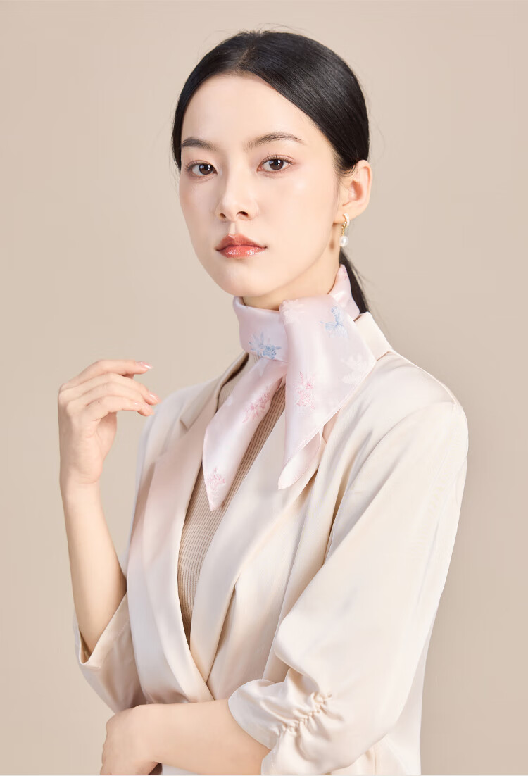JIUMU 100% Mulberry Silk Scarf, Large Square Shawl, Gift for Teachers And Mothers, Birthday Present, Gift Box Packaging 13