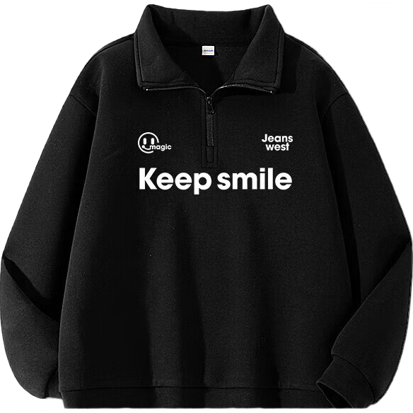Jeanswest Boys' Hoodie Spring and Autumn 2026 New Children's Half-Zip Jacket Kids' Sportswear for Older Children