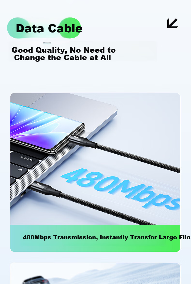 Nengshi Compatible with OPPO Data Cable, Type-C Charging Cable, 80W/65W Super Fast Charging, for FindX7/6/5/Reno12/11/10/9 Zhenwo Phones, Flash Charging Cable, 1 Meter 9