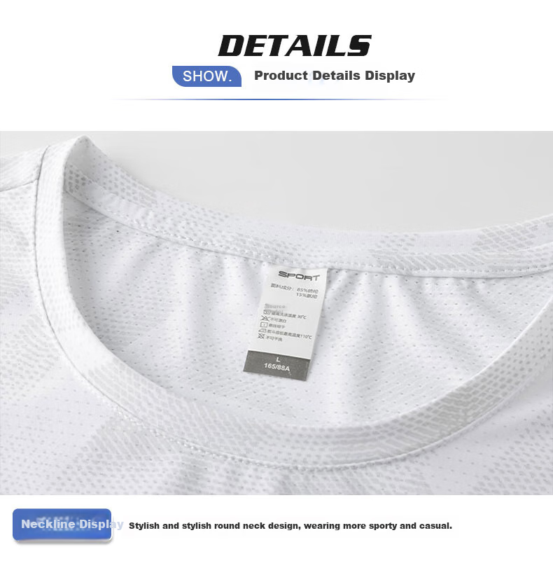 JEEP SPIRIT Men's Short-Sleeve T-Shirt, Summer Ultra-Thin Ice-Cool Breathable Textured Tee, Casual Quick-Dry Sports Top, White, XL 3