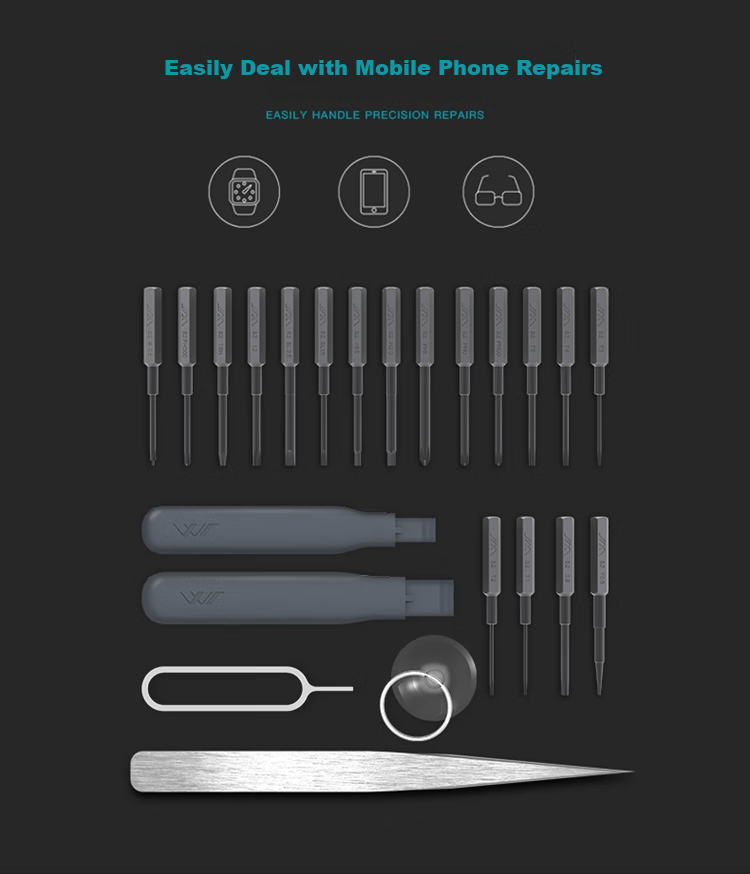 Jimijiaju Household Multi-Functional Disassembly Tool Set for Computers, Tablets, Clocks, Glasses Repair S2 Screwdriver JM-GNT26 19