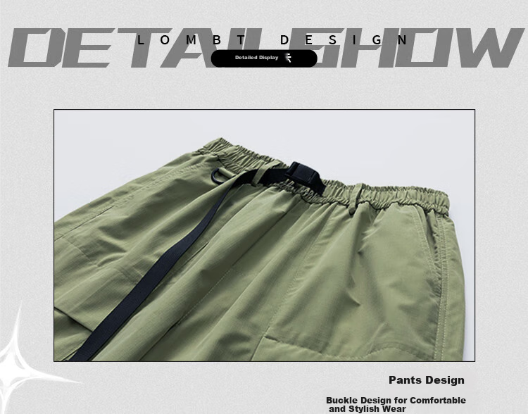 LOMBT American-Style Cargo Shorts for Men, Summer Loose Casual Sports Retro Knee-Length Shorts MT01 Light Army 2XL 6