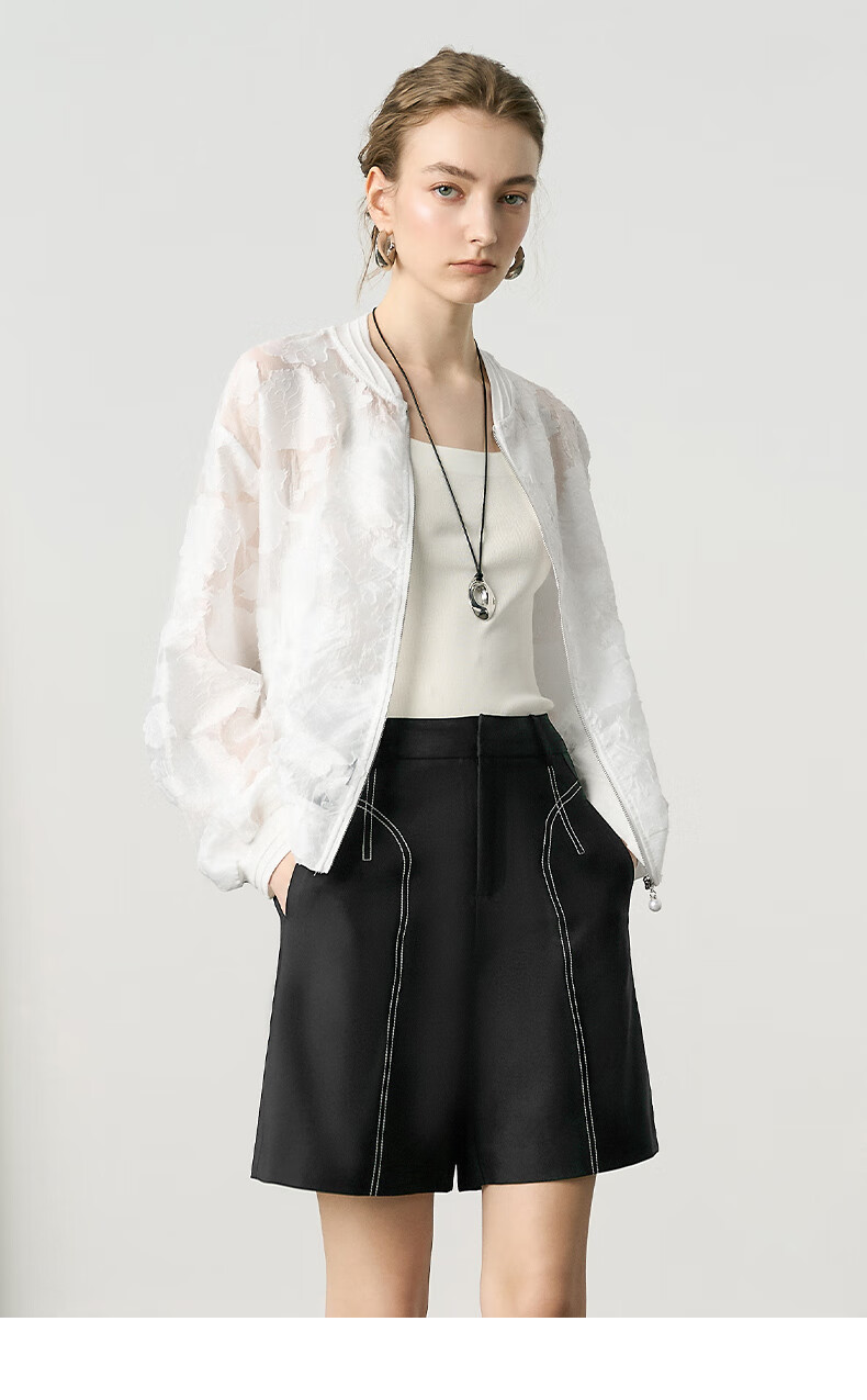 YANYEE White Casual Cardigan for Women Summer 2025 Thin Hollow Crochet Breathable Outerwear White M 15