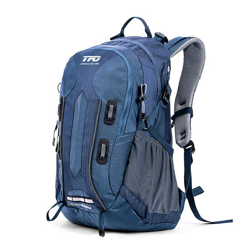 TFO Four Sisters Mountain Series Outdoor Backpack, Hiking And Mountaineering Bag D910033, Blue, 40L