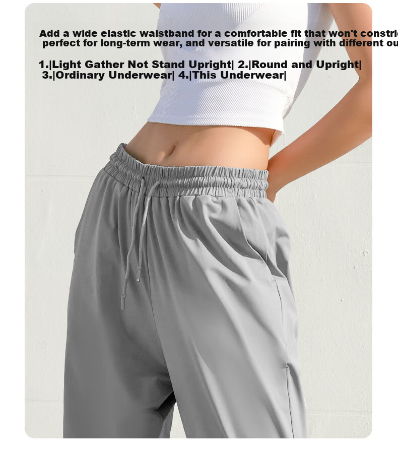 SUPIELD Sun Protection Mosquito Repellent Pants, Summer Cool Feeling Pants, High Elasticity Ankle-Tied Sports Casual Pants for Women, Quiet Black, L 12