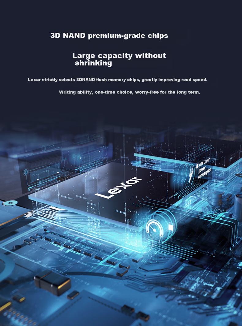 Lexar NQ100 Series, 1TB 2.5-Inch SATA3.0 Interface, High-Capacity SSD Solid State Drive, Read Speed 550MB/s, Efficient for Office And Gaming, Upgraded Choice 4