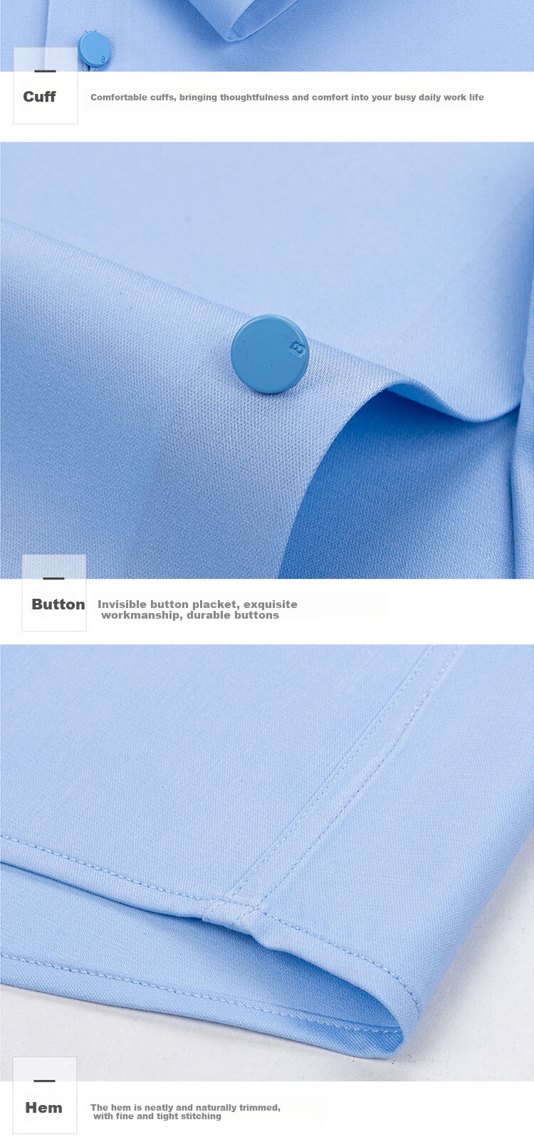 ROMON Bamboo Fiber Professional Formal Dress Shirt Long Sleeve Slim Fit Elastic Men's Shirt Blue M 16