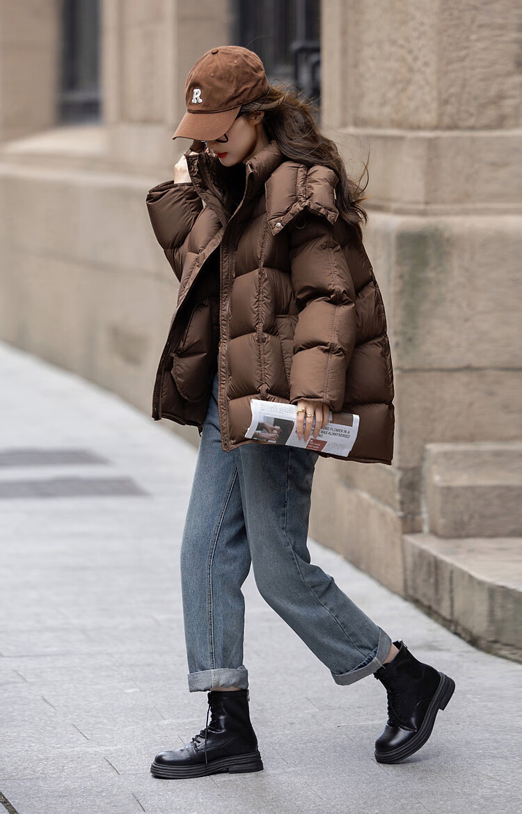 Dme Dopamine Cloud Puff Winter Warm Scarf 90% Duck Down Drawstring Short Women's Down Jacket 12