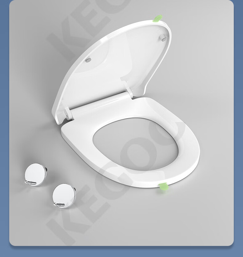 KEGOO Thickened Universal V-Shaped Toilet Seat Cover for Home Old-Style Commode Slow-Closing Cushion Ring Large Footrest Cover K7023 22