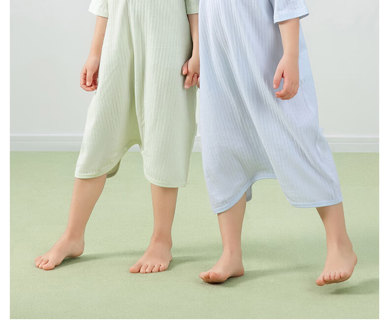 Beitaisi Baby Sleepwear, Summer New Thin Pure Cotton Children's Home Sleep Dress, Three-Quarter Sleeve Baby Robe 5