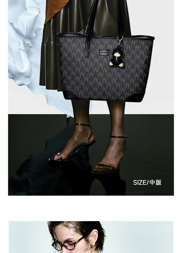 NUCELLE Angelababy's Duck Tote Bag 2026, Light Luxury Niche Commuter Shoulder Bag for Women, Birthday Gift 15